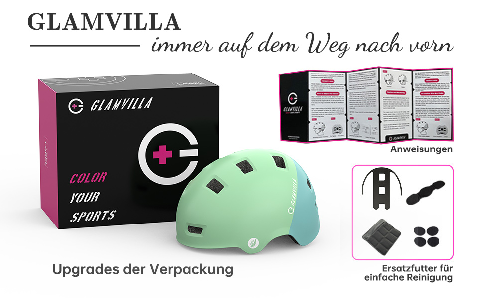 Шолом для скейтборду, самокату, BMX та електросамокату дитячий/унісекс Ultraleicht (Ультралегкий) Macaron Mintgrün L (57-61 см)