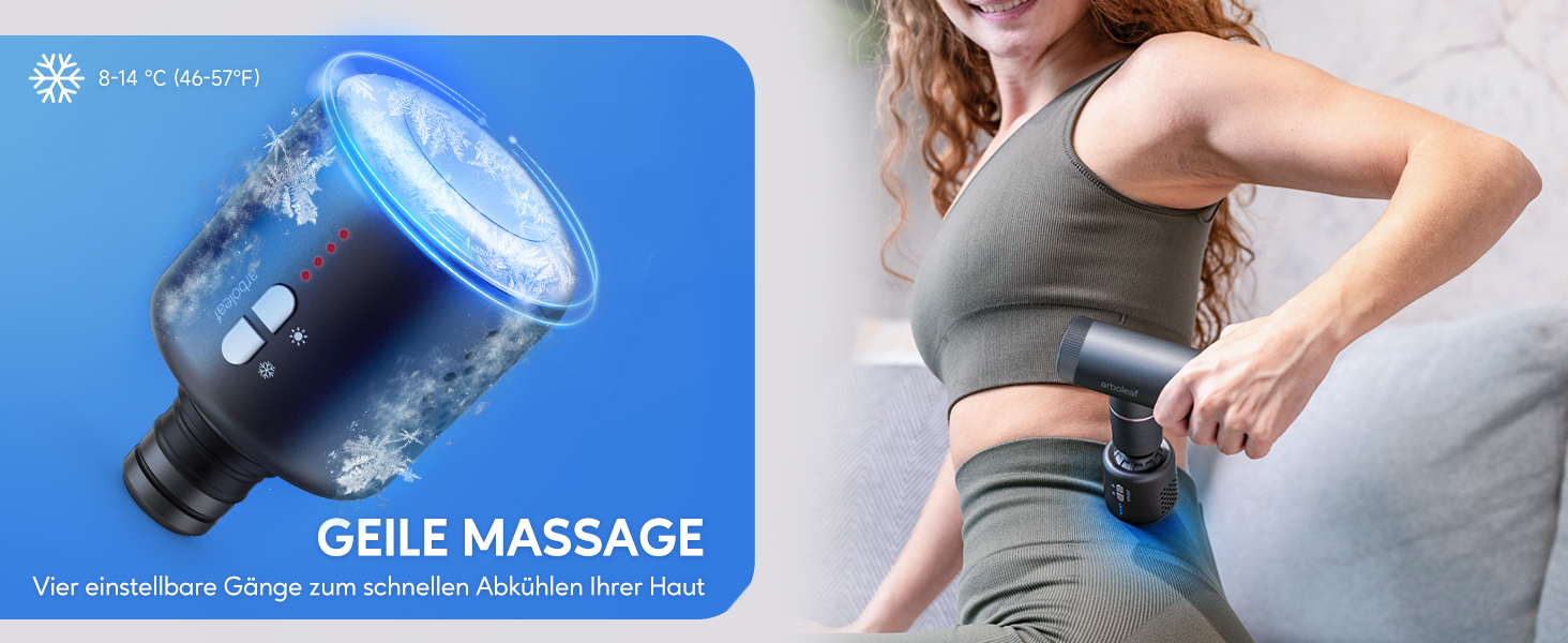 Масажний пістолет Arboleaf Mini Massage Gun, масажний пістолет, 3200 об/хв 0,47 кг з силіконовими насадками AI Levels 4, безшумний м'язовий пістолет з кишеньковим м'язовим пістолетом для розслаблення м'язів Потужна батарея USB-C (срібло)