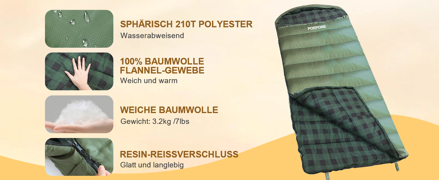 Спальний мішок XXL для дорослих, 3-4 сезони, фланель, кемпінг, зимовий, 230x90 см