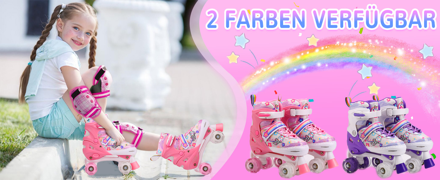 Роликові ковзани для дітей з LED підсвічуванням, регульовані, зручні та дихаючі, фіолетовий колір, розмір L (39-42)