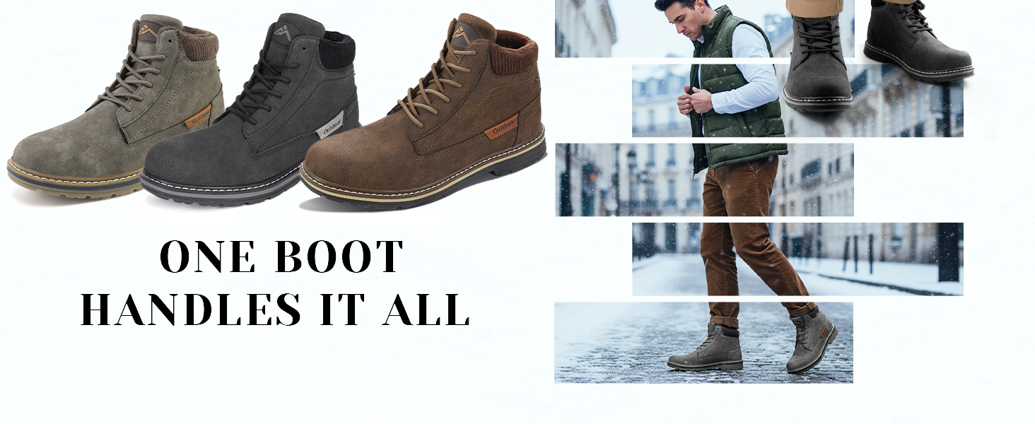 Чоловічі зимові черевики CC-Los: теплі, з підкладкою, антиковзаючі, розмір 40-48 EU (43 EU, сірий 46)