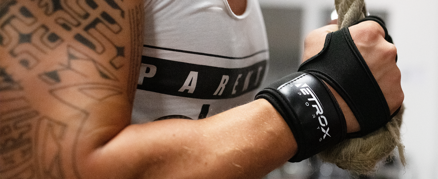 Спортивні рукавички NetroxSports для тренувань з підтримкою зап'ястя - фітнес, бодібілдинг, силові тренування, чорний колір, розмір L