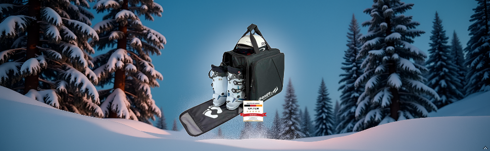 Рюкзак для лижних черевиків Driver13 з відділенням для шолома. Підходить для лиж, сноуборду, роликів та чоботів. Оригінальний рюкзак з 2007 року, чорний.