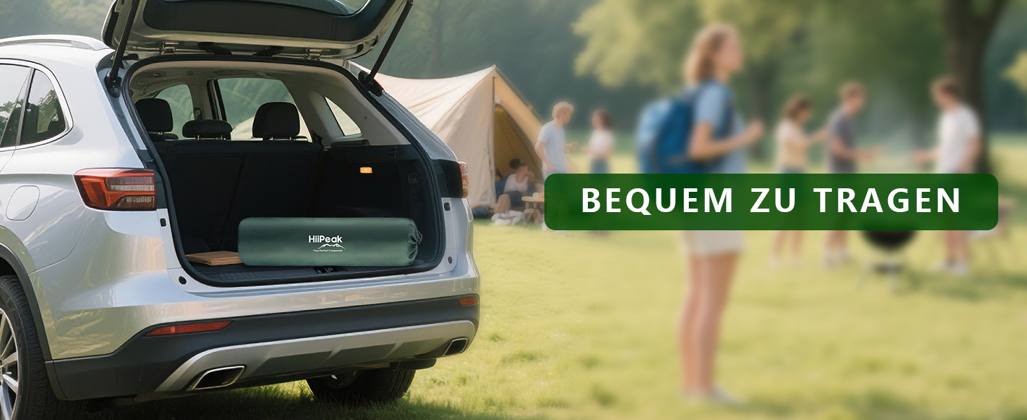 Каремат для кемпінгу HiiPeak Isomatte R-Wert 9.5 з подушкою, ізольований, для зими та літа, зручний, зелений