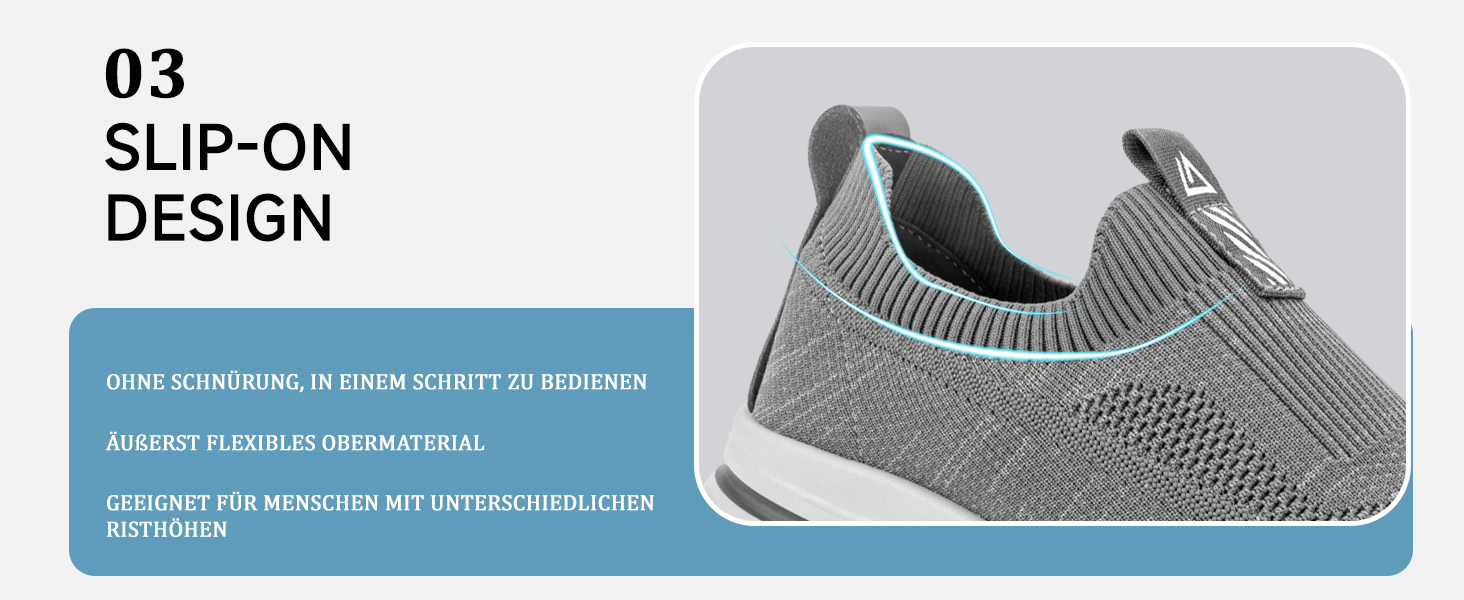 Чоловічі Slip-on кросівки з сітчастою тканиною, дихаючі, зручні кросівки для бігу, активного відпочинку, фітнесу та спорту, легкі, сірі, 44 EU