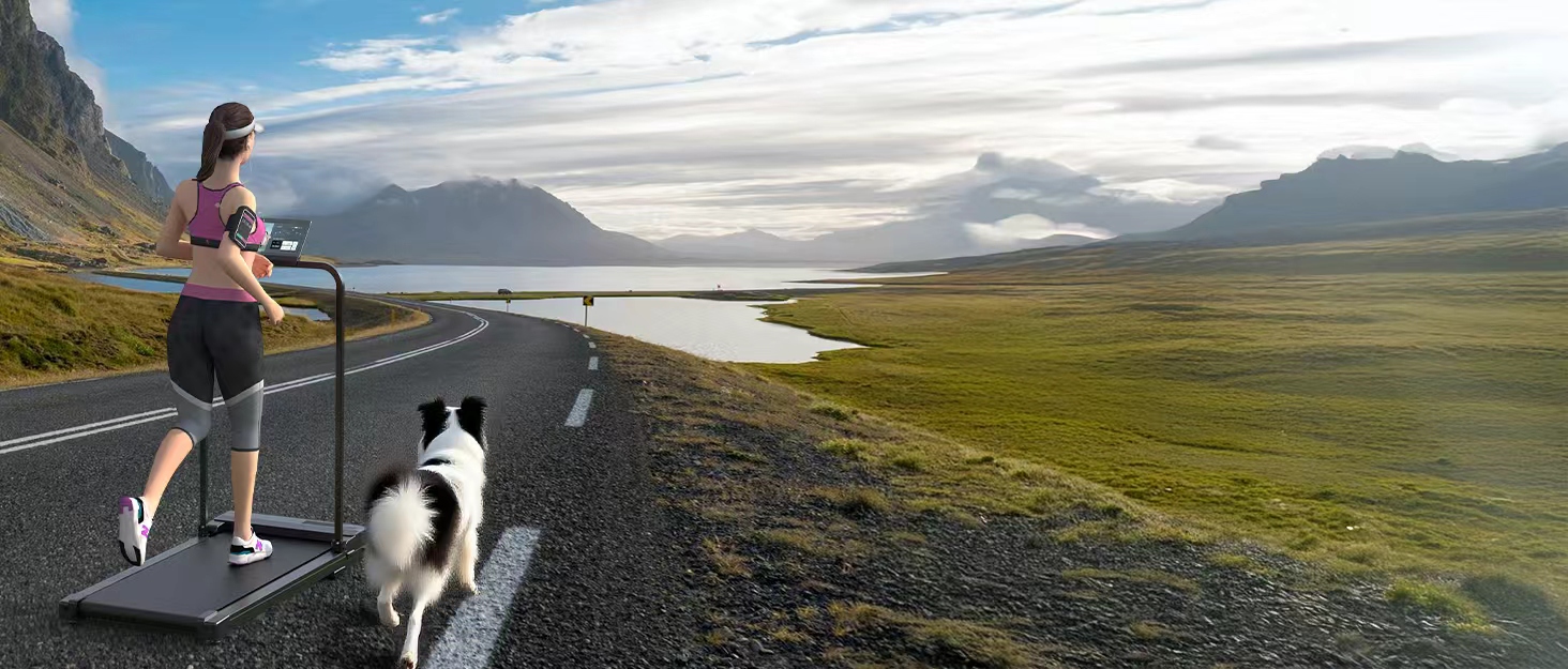 Бігова доріжка Walking Pad - складаний біговий доріжки з підставкою для планшета, 6 км/год, 4 в 1, LED, максимальне навантаження 110 кг