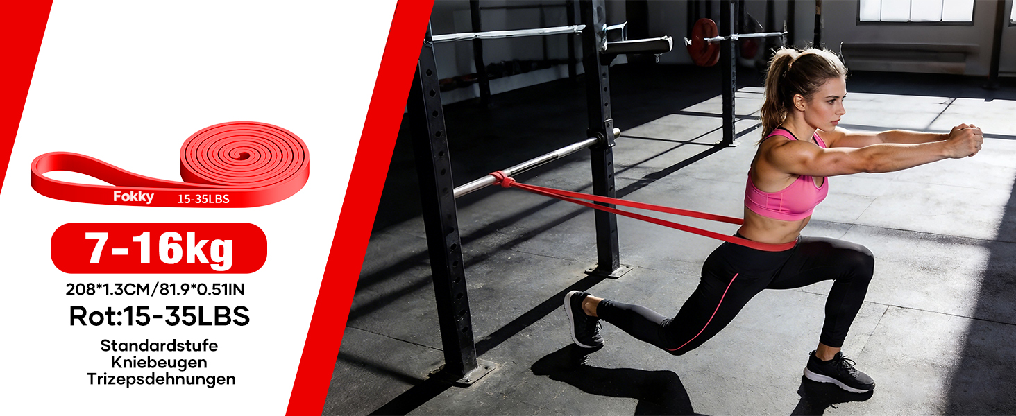 Набір гумових еспандерів Fokky Fitness для фітнесу (5 рівнів) з анкером для дверей, інструкцією та сумкою для силових тренувань, розтяжки, кросфіту - жовтий, червоний, синій, фіолетовий, чорний