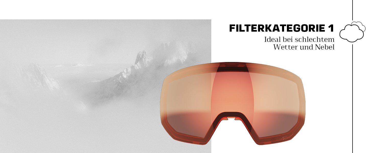 Окуляри Salomon Aksium 20 Photochromic Unisex Ski Snowboarding, відмінна посадка та комфорт, довговічність та автоматична оптимізація Vision NS Black