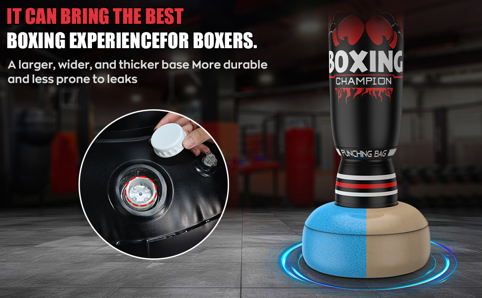 Боксерський мішок IMAYCC стоячий для дорослих та дітей з боксерськими рукавичками, посилений, 180 см, високоякісний PVC, для Муай Тай, Таеквондо, MMA, бокс, тренування, фітнес, червоно-чорний