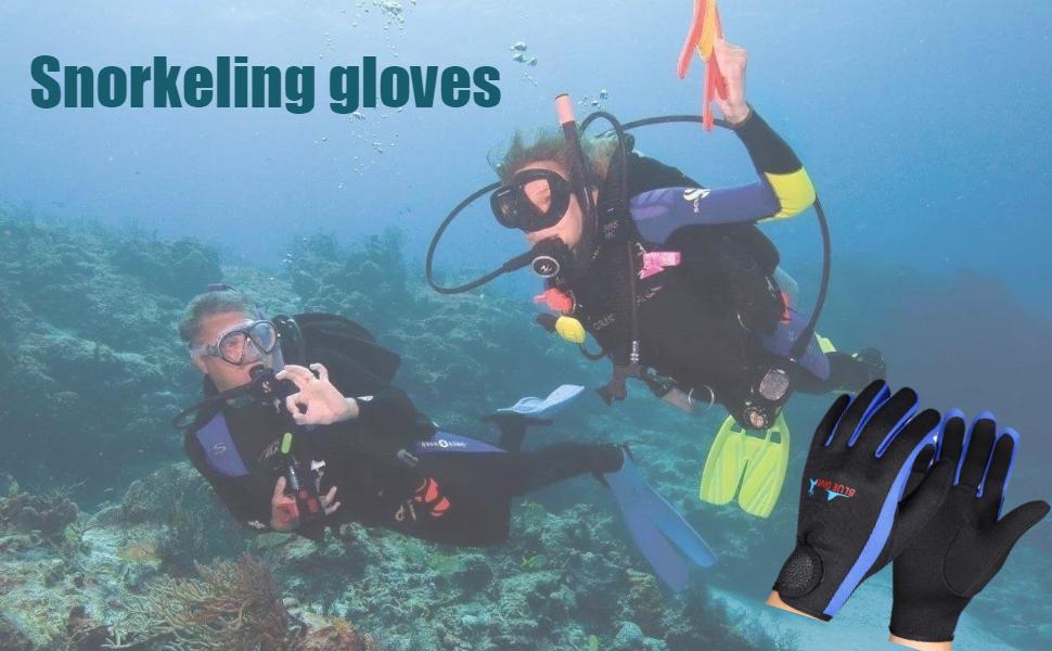 Рукавички для дайвінгу VGEBY з неопрену, для снорклінгу, каякінгу, віндсерфінгу та водного спорту (Чорний, Синій, L, L)