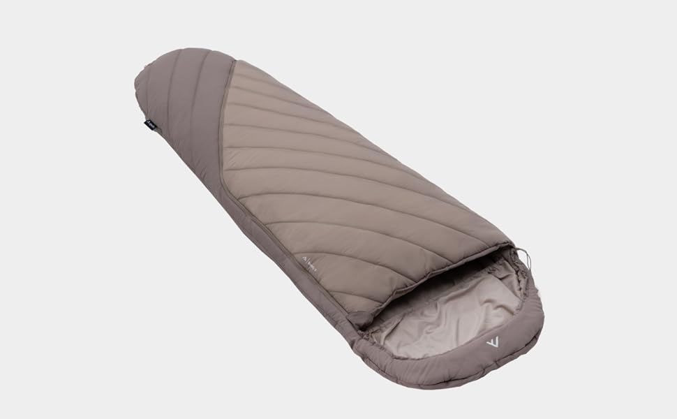 Сплячий мішок Qeedo Buddy 8 Outdoor для літа (8-25°C), 3 сезони, для дорослих та підлітків (до 200 см), компактний та легкий, поверхня Peach-Skin, колір Pinegreen