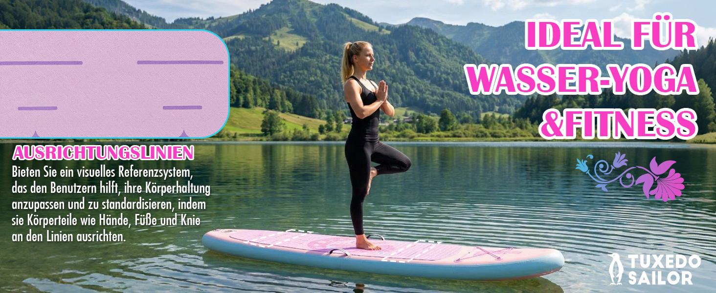 SUP дошка надувна Tuxedo Sailor 320 см, рожево-фіолетова, з аксесуарами для початківців та досвідчених райдерів