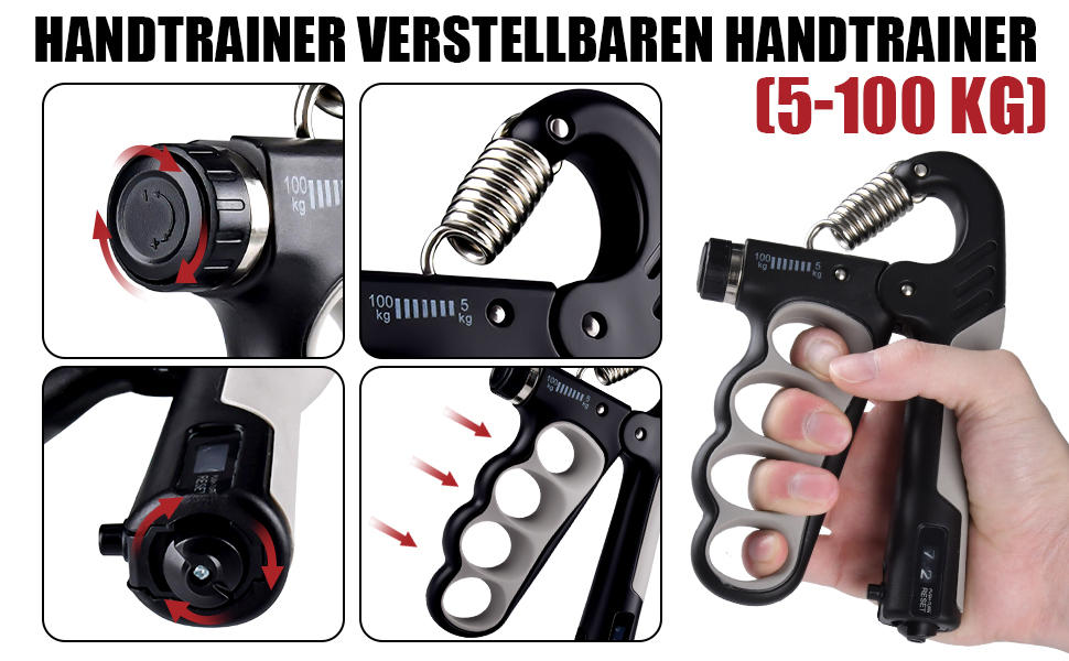 Набір для тренування рук MOORSTDEL: 6шт. Тренажери для пальців, кисті, силові вправи, реабілітація, ерготерапія