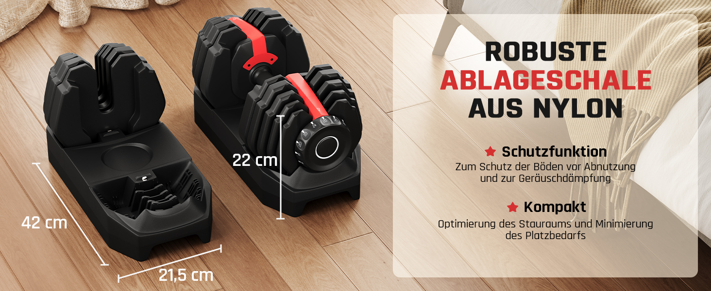 Регульовані гантелі Yaheetech, 15 рівнів, сталь, 2.5 - 24 кг, швидке налаштування, подвійне блокування, неслизькі, для тренажерного залу, дому, офісу