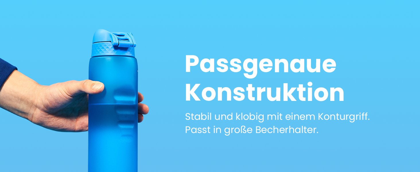 Пляшка для води Ion8 1 літр, 1000 мл, не протікає, зручна для спорту, BPA-free, з кришкою на засувці, легко миється, для фітнесу та тренажерного залу