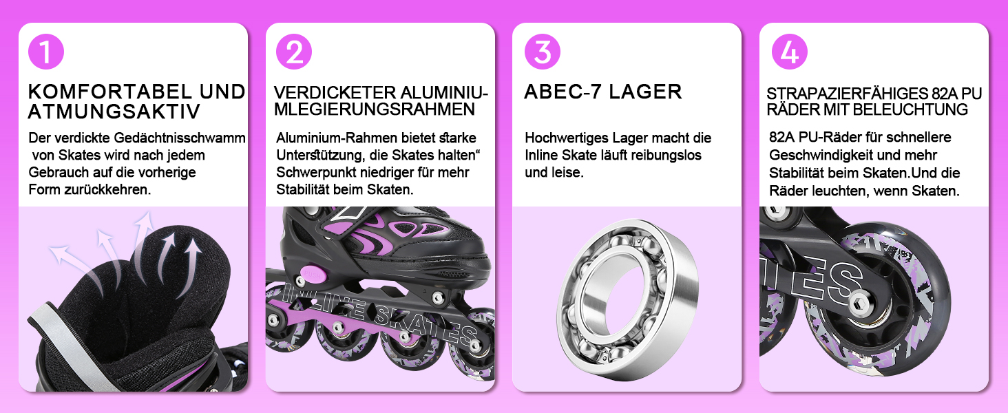 Роликові ковзани дитячі регульовані для дівчаток та хлопчиків, ролики інлайне з світловими колесами, розмір EU 32-36