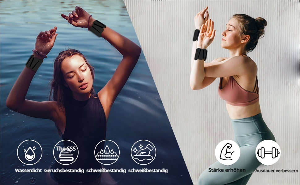 FENIXFIT обважнювачі на щиколотки та зап'ястя для жінок, набір 2 шт. для фітнесу, силових тренувань, бігу, йоги, пілатесу