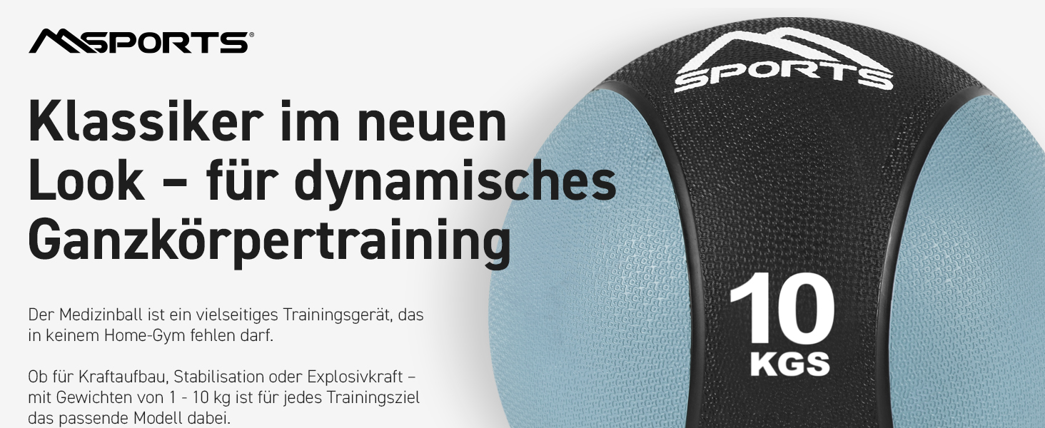 М'яч для фітнесу MSports 1-10 кг - професійний, з постер-інструкцією