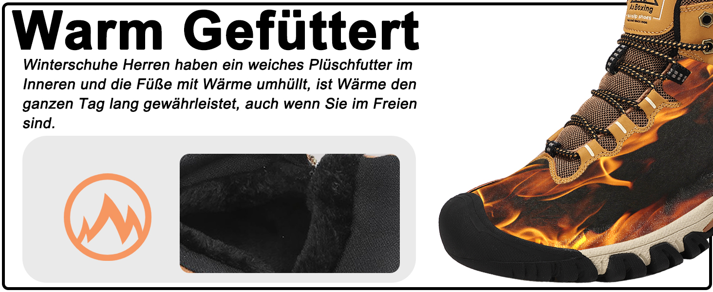 Чоловічі зимові черевики AX BOXING: утеплені зимові чоботи, теплі туристичні черевики для активного відпочинку, зимові боти, трекінгові черевики, розмір 41-46 EU, яскраво-жовтий колір, 42 EU