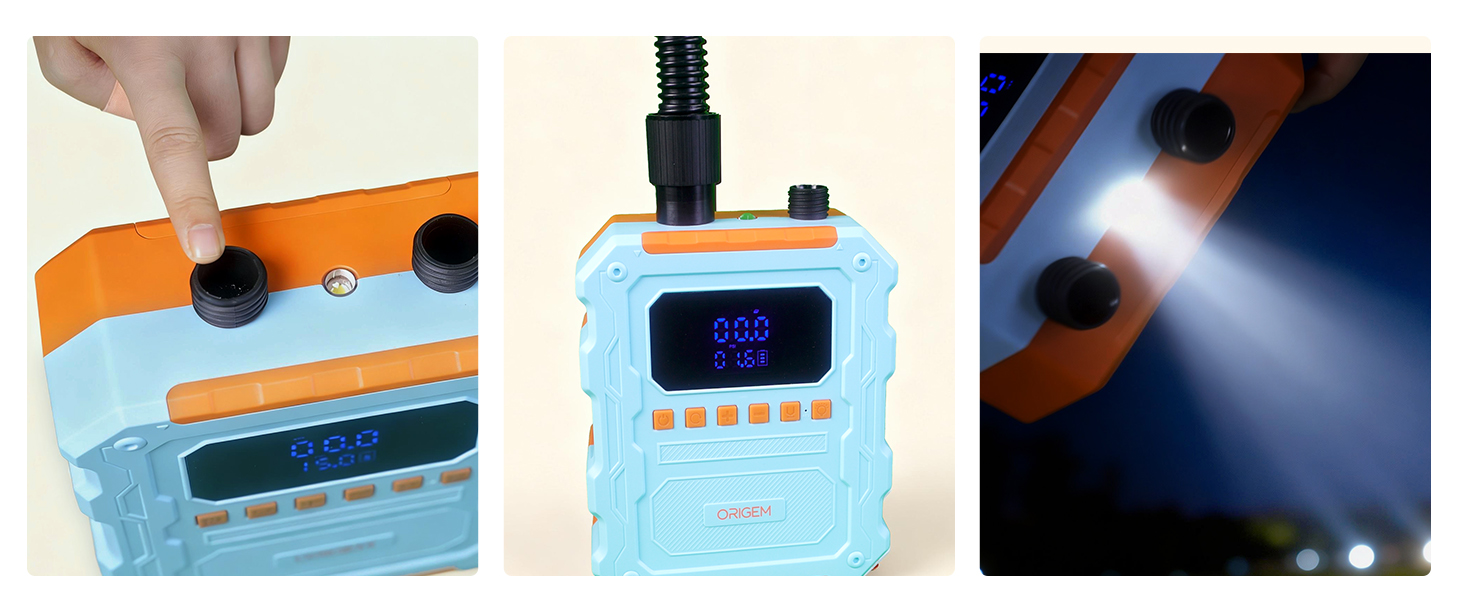 Електричний насос SUP Pumpe 60 PSI для накачування дощок, човнів, матраців. Акумулятор 20800mAh, Type-C, 10 насадок