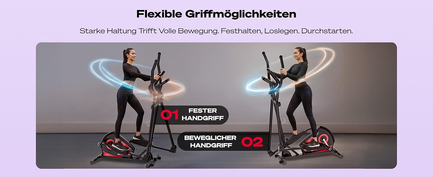 Еліптичний тренажер Sportstech CX608 Silver: тихий, з 8 рівнями опору, LCD-дисплеєм та Bluetooth