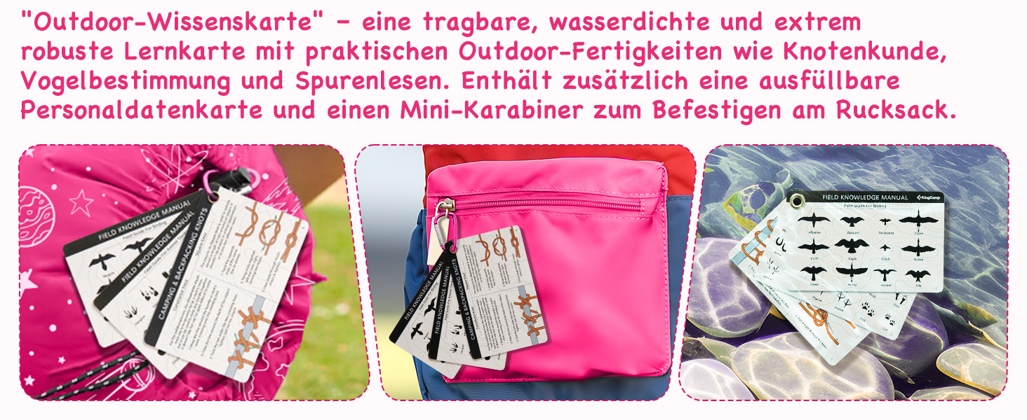 Спальний мішок KingCamp для дітей, фланелевий, легкий, водонепроникний, компактний, зимовий, 4 сезони, для кемпінгу, підходить для дітей до 140 см, комфортна температура: 7°C, рожевий, регульована довжина