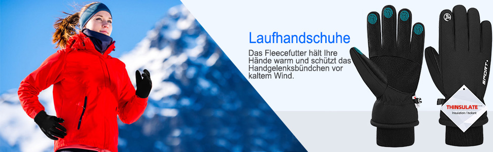 Зимові рукавички, водонепроникні теплі рукавички з сенсорним екраном для чоловіків і жінок, лижні рукавички велосипедні рукавички для їзди, бігу, мотоцикла, піших прогулянок, велосипедних прогулянок