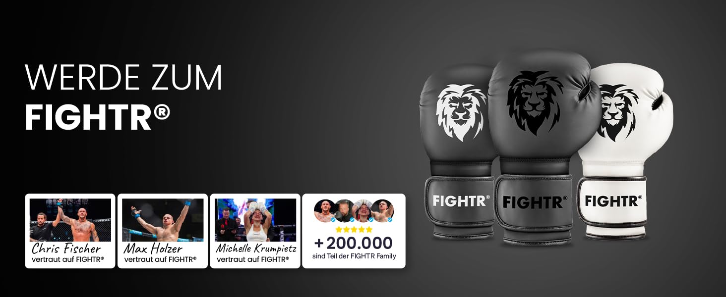 Боксерські рукавички FIGHTR – максимальний захист і стабільність, для боксу, ММА, муай-тай та кікбоксингу, розміри 8-16 унцій, з чохлом