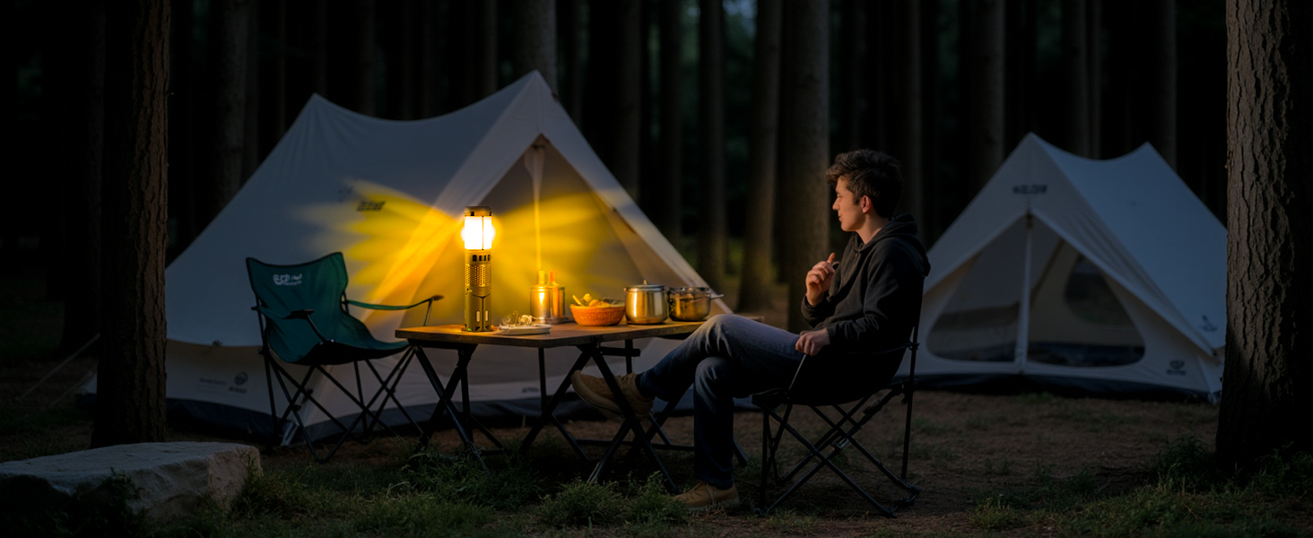 Ліхтар кемпінговий акумуляторний Teleskop Campinglampe 12000 mAh, багатофункціональний, магнітний, водонепроникний IPX5 для кемпінгу та подорожей