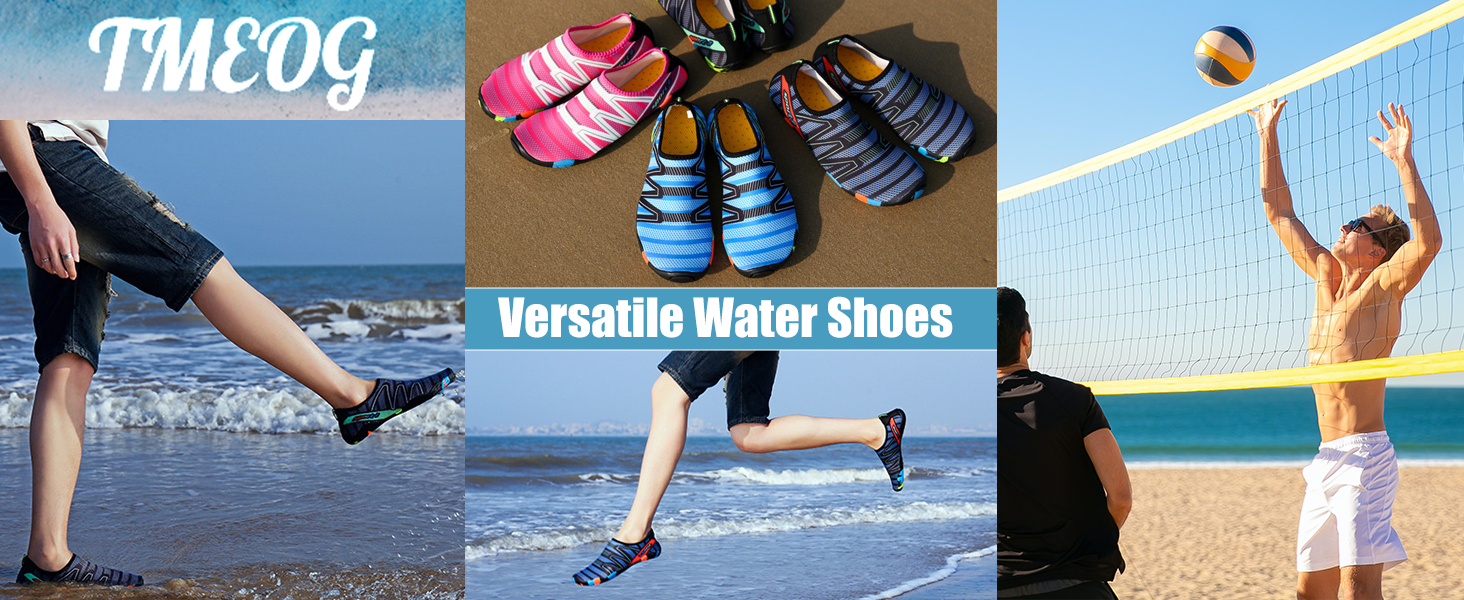 Водні черевики для плавання та серфінгу: чоловічі та жіночі, антиковзаючі, швидковисихаючі, розмір 36-45, колір блакитний