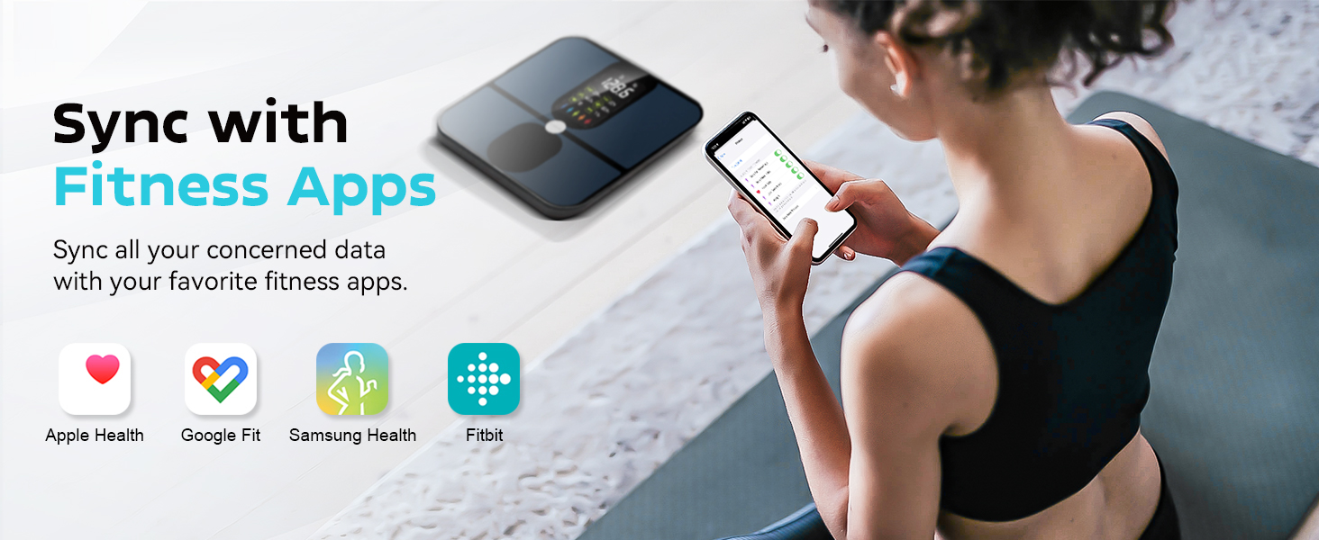 Електрична вага для вимірювання жиру та м'язової маси CHWARES. Цифрова вага з аналізом складу тіла, великий дисплей, 15 показників, до 180 кг, чорний колір