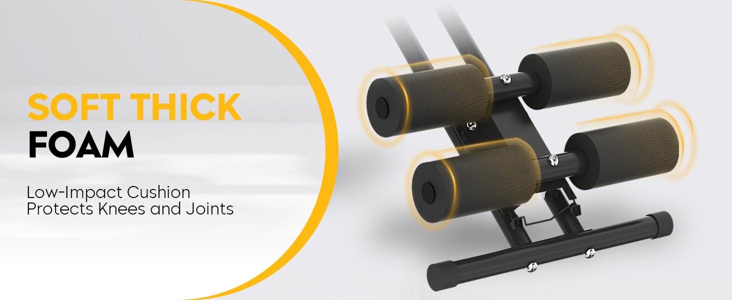 Тренування пресу вдома: Bauchmuskeltrainer - компактний складний тренажер для пресу, фітнес-обладнання для чоловіків та жінок (чорний)