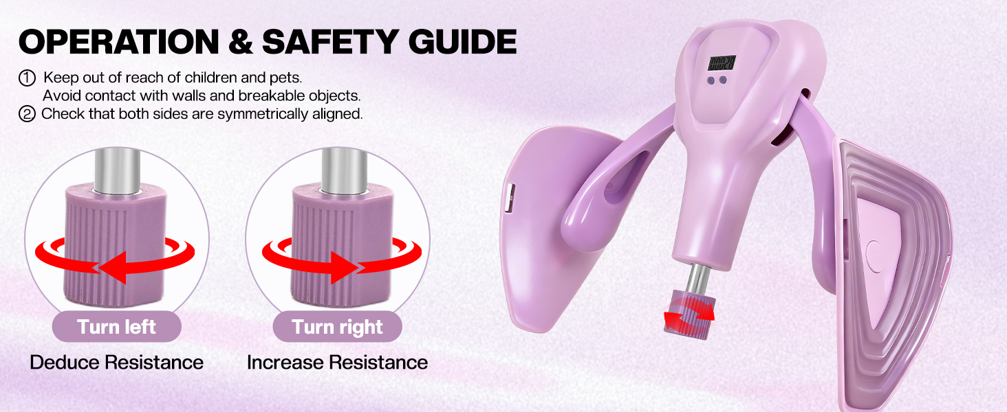 Набір для тренування м'язів тазового дна та стегон – Thigh Master з еластичною стрічкою | Тренажер для ніг вдома | Професійний тренажер для ніг для жінок та чоловіків для нарощування м'язів живота, ніг та сідниць