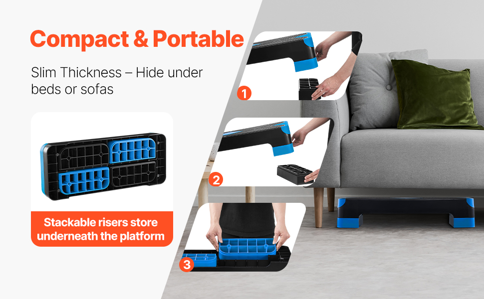 Платформа для аеробіки VEVOR (Блакитна)