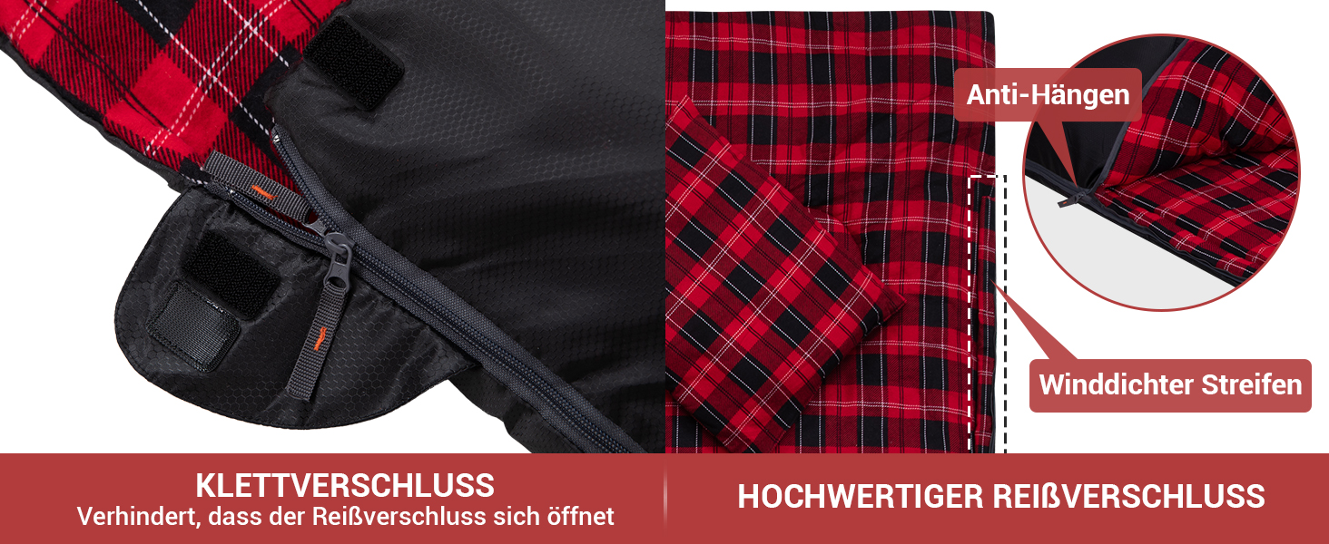 Спальний мішок KingCamp на 2 особи з фланелі, зимовий, для кемпінгу та відпочинку на природі, 3-4 сезони, з 2 подушками, підходить для дітей та дорослих (зелений)