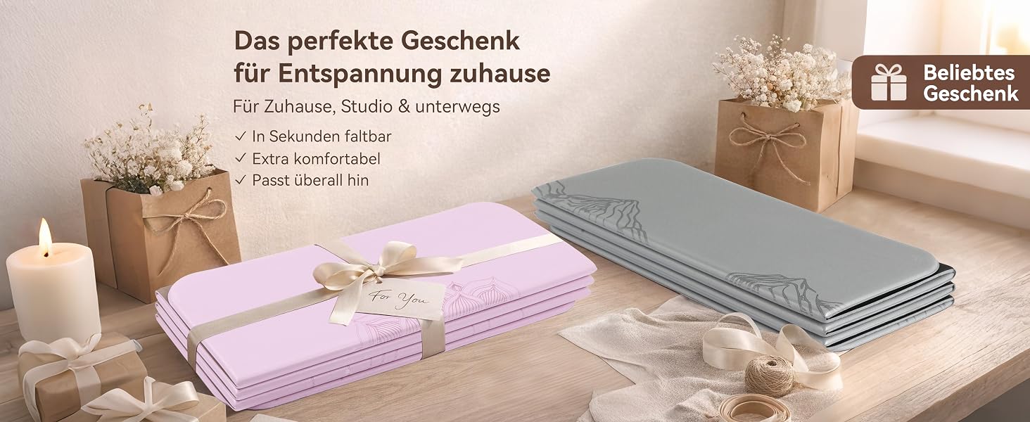 Килимок для йоги FunLife XXL 190x66x10 мм, чорний - для йоги, пілатесу, фітнесу (складний, антиковзкий)