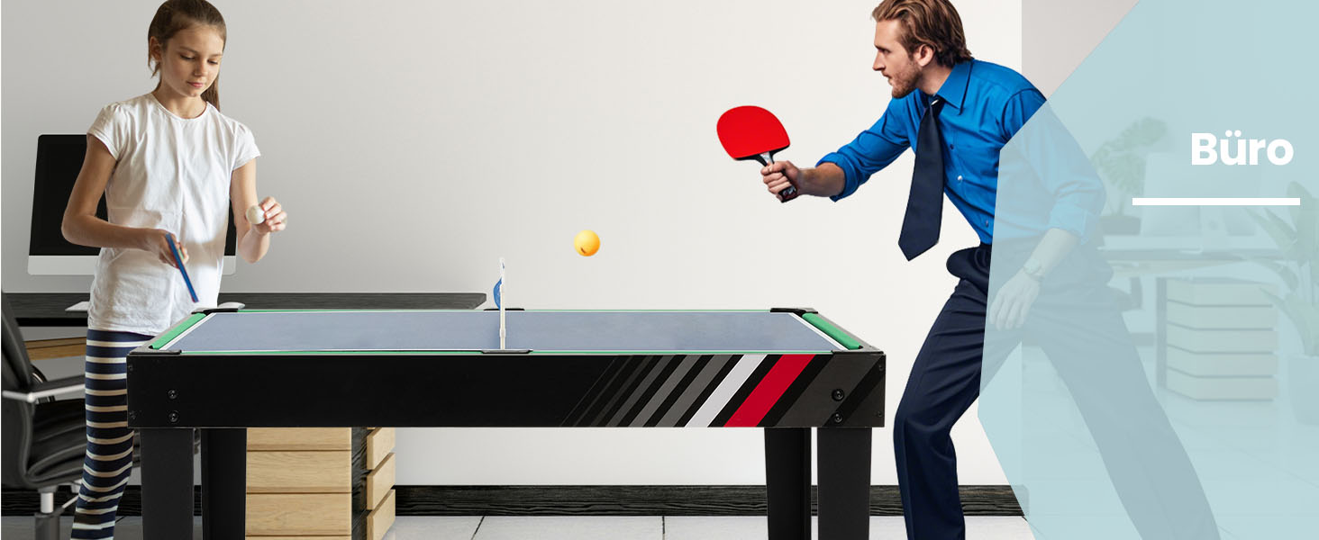 DREAMADE 4-в-1 ігровий стіл: футбол, хокей на повітрі, більярд, теніс. Для дітей та дорослих