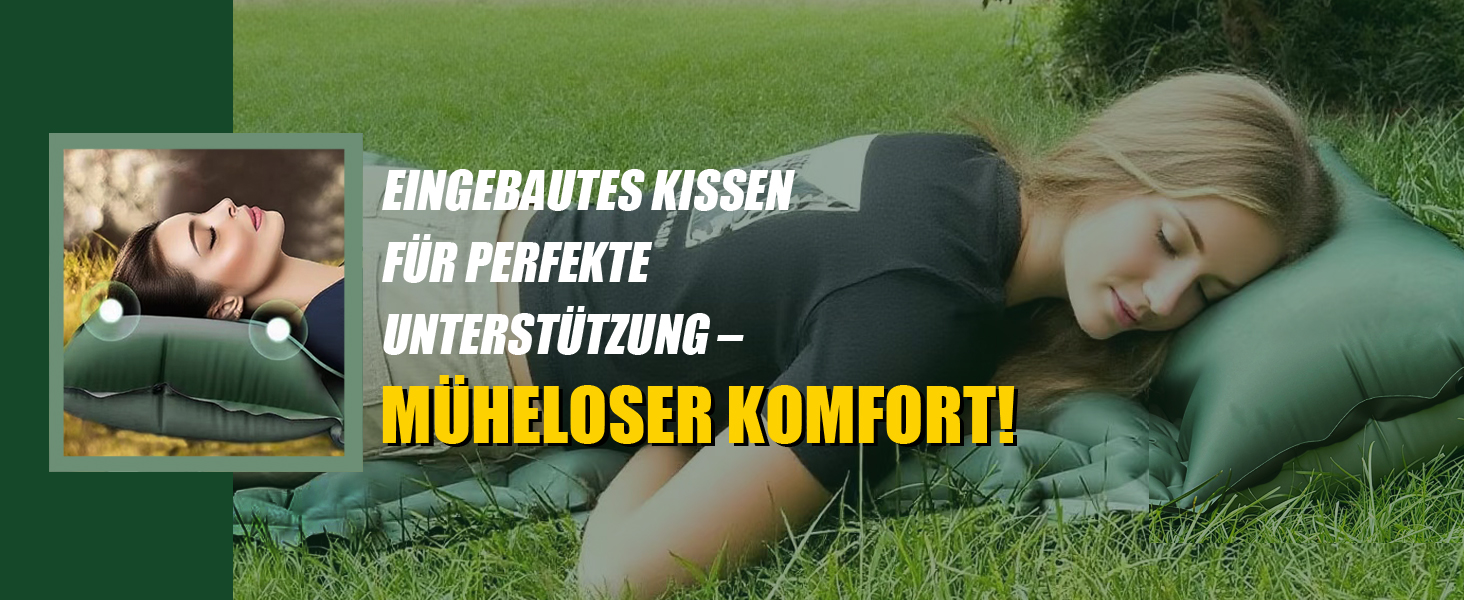 Надувний килимок для кемпінгу Isomatte Ultraleicht - самонадувний, легкий, зелений