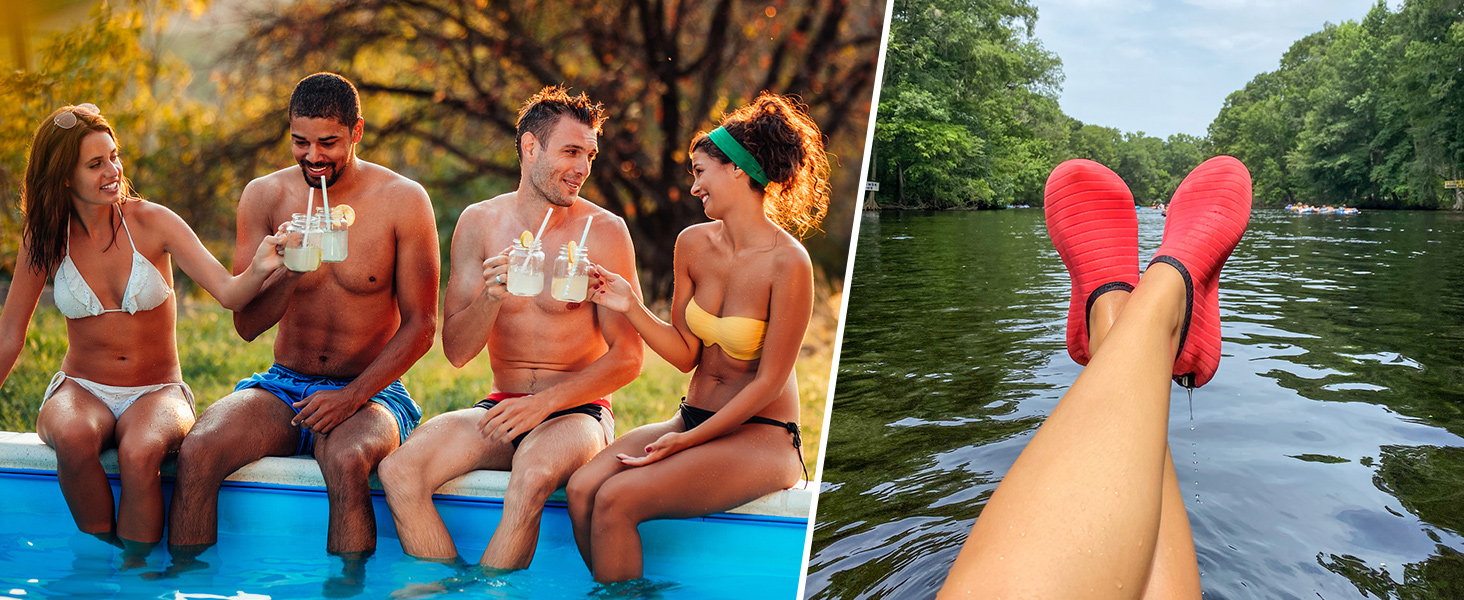 Шкарпетки для душу SAGUARO з дренажними отворами, швидко сохнуть, неслизькі, для чоловіків та жінок, розмір 36-47, колір рожевий