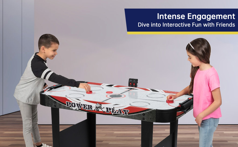 Набір для гри в аерохокей з цифровою системою підрахунку очок, 4 фути, для дорослих (2 шайби, 2 ручки)