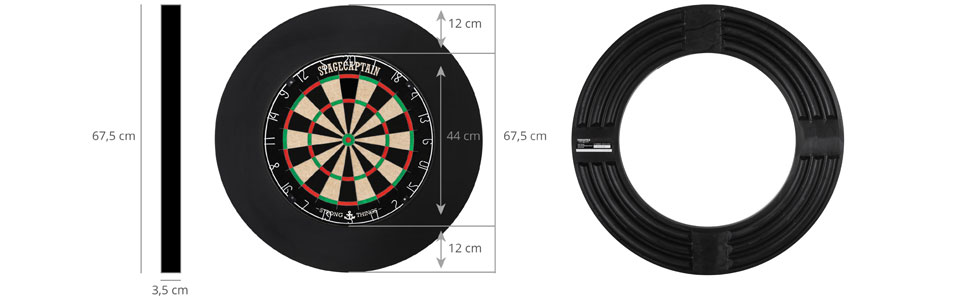 Дошка для дартсу зі стрілами та ловом, 1715 Bullseye Pro, сталева