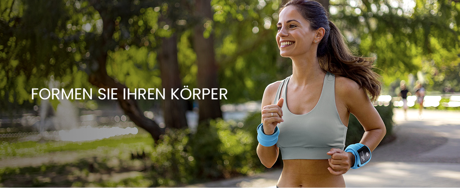 Набір вантажів для зап'ястя Sportneer (2 шт.) з петлями для великого пальця, синій