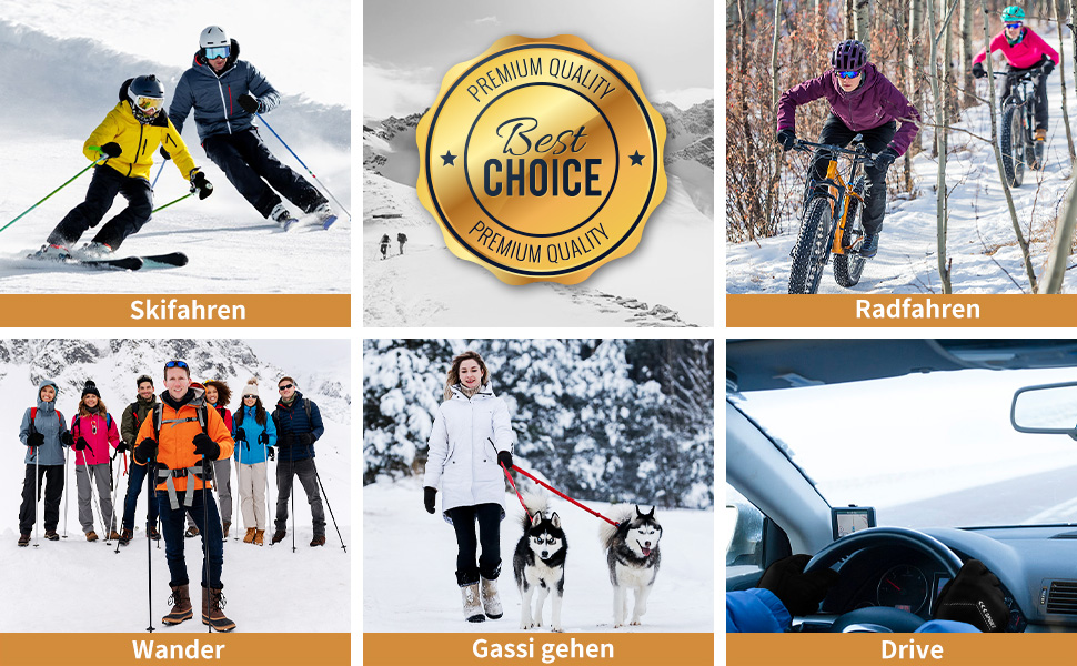 Рукавички для велосипедистів зимові чоловічі та жіночі. Теплі, водонепроникні, з сенсорним екраном. Ідеальні для катання на велосипеді, лижах, бігу та роботи.