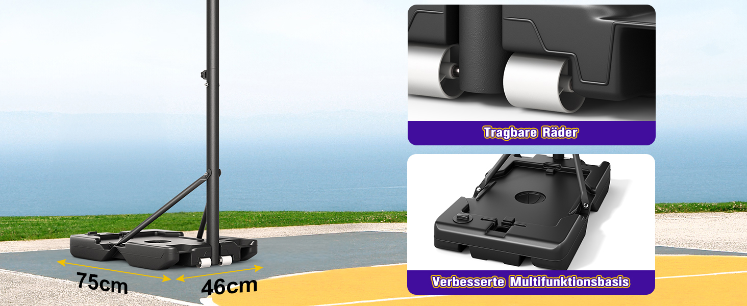 Баскетбольний кошик Outdoor для дітей, 107-213 см, з регулюванням висоти та захисною PC-стінкою