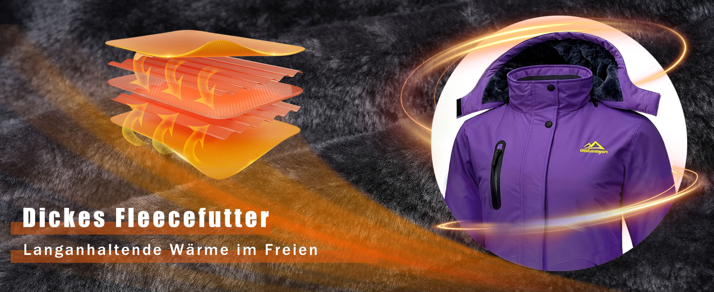 TACVASEN Зимова куртка для жінок, водонепроникна, з флісовою підкладкою, знімний капюшон, для сноуборду та катання на лижах, біла, розмір M