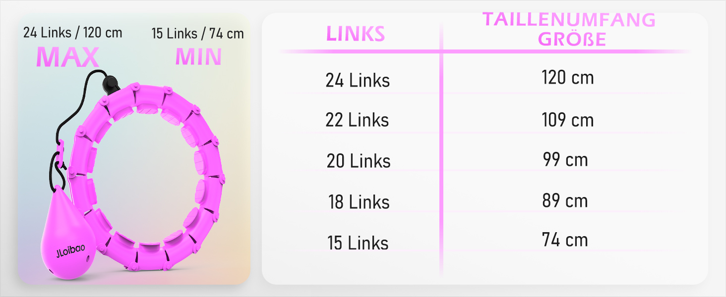 Обруч для схуднення з ваговим кільцем Smart Hoop для дорослих та початківців, фіолетовий, 120 см (77-132 см)