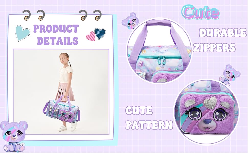 Дитяча спортивна сумка HTgroce з відділенням для взуття. Сумка для плавання, подорожей, дівчаткам. Колір: білий, серце. З баскетбольним дизайном.