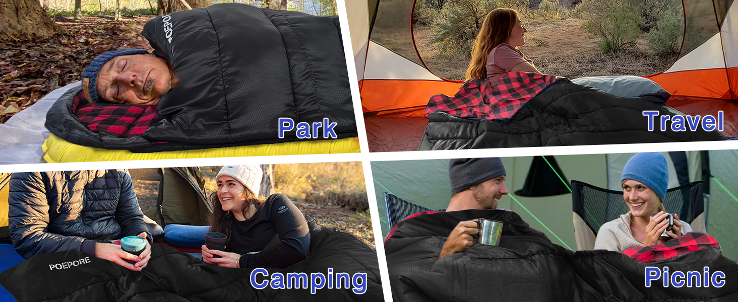 Спальний мішок XXL для дорослих, 3-4 сезони, фланель, кемпінг, зимовий, з сумкою, вологостійкий, теплий, 230x90 см (Чорний/Червоний, L-Zip)