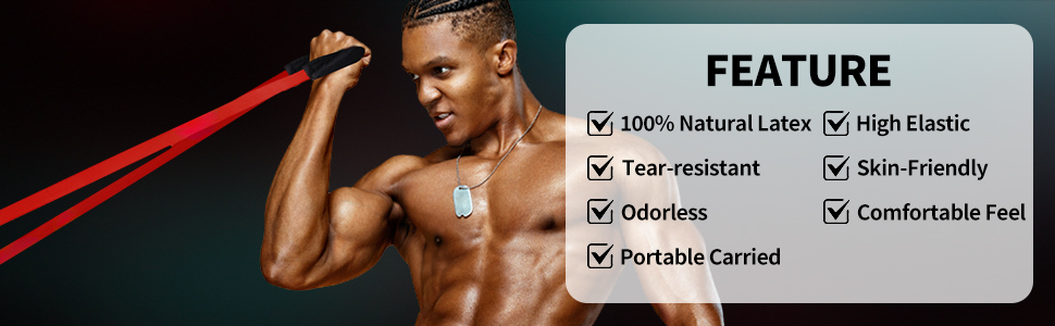 Фітнес гумки CFX: 8 шт. з дверним кріпленням, сумкою та інструкцією для фітнесу, розтяжки, йоги та силових тренувань