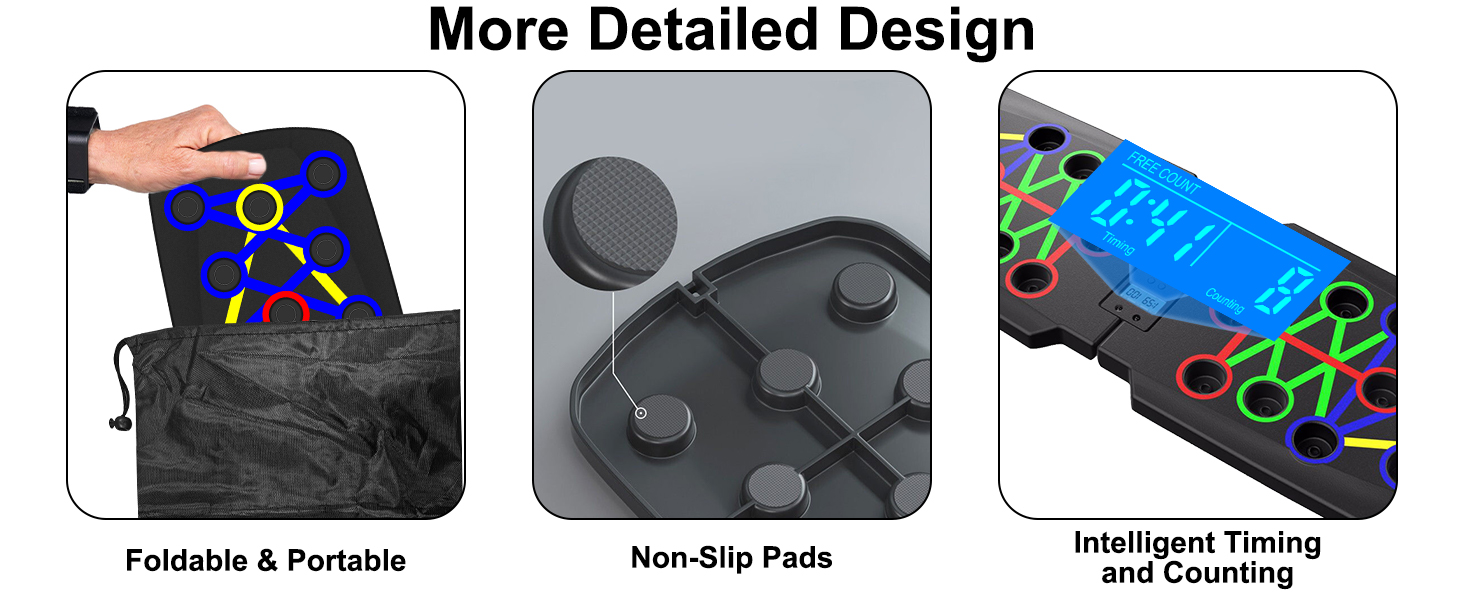 Багатофункціональна дошка для віджимань 30-в-1 з автоматичним лічильником, складаний тренажер для дому (груди, плечі, спина, трицепс) для чоловіків та жінок